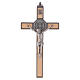 Croix Saint Benoît bois d'érable 16x8 cm s1