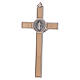 Croix Saint Benoît bois d'érable 16x8 cm s4
