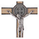 Kreuz von Sankt Benedikt aus Ahornholz mit Sockel, 16 x 8 cm s2