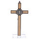 Kreuz von Sankt Benedikt aus Ahornholz mit Sockel, 16 x 8 cm s4