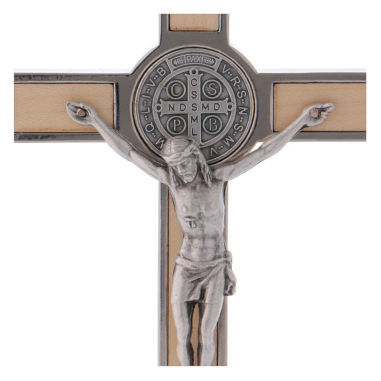 Croix De Saint Benoît En Argent Avec Vernis Mosaïque Noir – 8 Cm Avec Anneau – Exorcisme, Fabriquée En Italie - 5