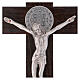 Kreuz von Sankt Benedikt aus Nussbaumholz, 25 x 12 cm s2