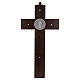 Kreuz von Sankt Benedikt aus Nussbaumholz, 25 x 12 cm s4
