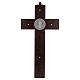 Croix Saint Benoît bois de noyer 25x12 cm s4