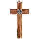 Croix Saint Benoît bois d'olivier 25x12 cm s4