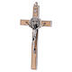 Croix Saint Benoît bois d'érable 20x10 cm s3