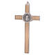 St. Benedict Cross in maple wood, 20x10 cm s4