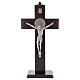 Krzyż Świętego Benedykta drewno malowane kolor orzechowy z podstawą 25x12 cm s1