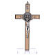 Kreuz von Sankt Benedikt aus Ahornholz mit Sockel, 20 x 10 cm s1