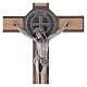 Kreuz von Sankt Benedikt aus Ahornholz mit Sockel, 20 x 10 cm s2