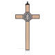 Kreuz von Sankt Benedikt aus Ahornholz mit Sockel, 20 x 10 cm s4