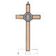 Kreuz von Sankt Benedikt aus Ahornholz mit Sockel, 20 x 10 cm s5
