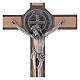 Krzyż Świętego Benedykta drewno klonowe z podstawą 20x10 cm s2