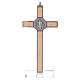 St. Benedict Cross in maple wood with base, 20x10 cm s5