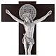 Croix Saint Benoît bois couleur noix 30x15 cm s2