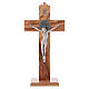 Kreuz von Sankt Benedikt aus Olivenbaumholz mit Sockel, 25 x 12 cm s1