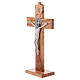 Kreuz von Sankt Benedikt aus Olivenbaumholz mit Sockel, 25 x 12 cm s3