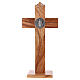Kreuz von Sankt Benedikt aus Olivenbaumholz mit Sockel, 25 x 12 cm s4