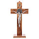 Croix Saint Benoît bois d'olivier avec base 25x12 cm s1