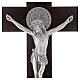 Kreuz von Sankt Benedikt aus Nussbaumholz mit Sockel, 30 x 15 cm s2