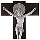Croix Saint Benoît bois de noyer avec base 30x15 cm s2