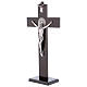Krzyż Świętego Benedykta drewno z orzecha z podstawą 30x15 cm s3