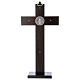 Krzyż Świętego Benedykta drewno z orzecha z podstawą 30x15 cm s4