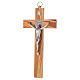 Croix Saint Benoît bois d'olivier 30x15 cm s3