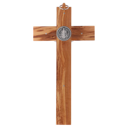 Croce San Benedetto Legno d'olivo 30x15 cm 4