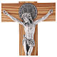 Kreuz von Sankt Benedikt aus Olivenbaumholz mit Sockel, 30 x 15 cm s2