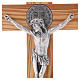 Croix Saint Benoît bois d'olivier avec base 30x15 cm s2