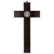 Kreuz von Sankt Benedikt aus Holz in der Farbe Nussbaum, 40 x 20 cm s4
