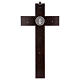 Croix Saint Benoît bois couleur noyer 40x20 cm s4