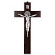 Krzyż Świętego Benedykta drewno malowane kolor orzechowy 40x20 cm s1