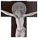 Kreuz von Sankt Benedikt aus Nussbaumholz mit Sockel, 40 x 20 cm s2
