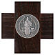 Kreuz von Sankt Benedikt aus Nussbaumholz mit Sockel, 40 x 20 cm s4
