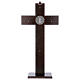 Kreuz von Sankt Benedikt aus Nussbaumholz mit Sockel, 40 x 20 cm s5