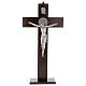 Croix Saint Benoît bois de noyer avec base 40x20 cm s1