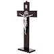 Standing cross of St. Benedict, walnut wood with base, 40x20 cm s3