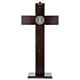Standing cross of St. Benedict, walnut wood with base, 40x20 cm s5
