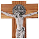 Saint Benedict cross in olive wood, 40x20 cm s2