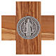 Saint Benedict cross in olive wood, 40x20 cm s4