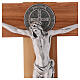 Kreuz von Sankt Benedikt aus Olivenbaumholz mit Sockel, 40 x 20 cm s2