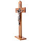 Krzyż Świętego Benedykta drewno oliwne z podstawą 40x20 cm s3