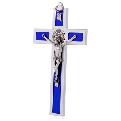 Emailliertes Kreuz von Sankt Benedikt aus Aluminium, 30 x 15 cm 3