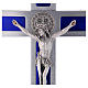 Croix Saint Benoît en aluminium émaillé 30x15 cm s2