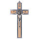 Kreuz von Sankt Benedikt aus Ahornholz und Aluminium, 30 x 15 cm s1
