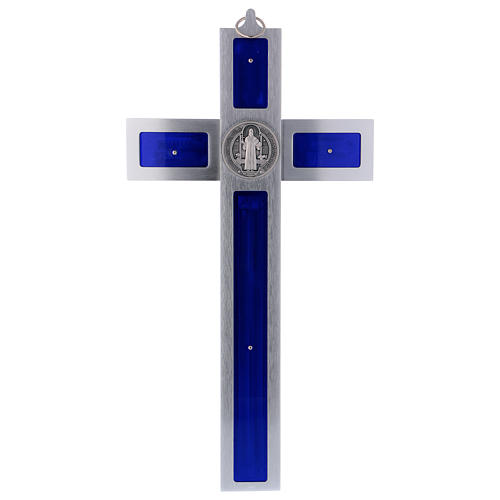 Croce San Benedetto in alluminio e smaltato 40x20 cm 5