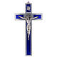 Krzyż Świętego Benedykta z aluminium i emaliowany 40x20 cm s1