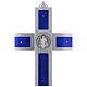 Saint Benedict cross in aluminium and enamelled 40x20 cm s4